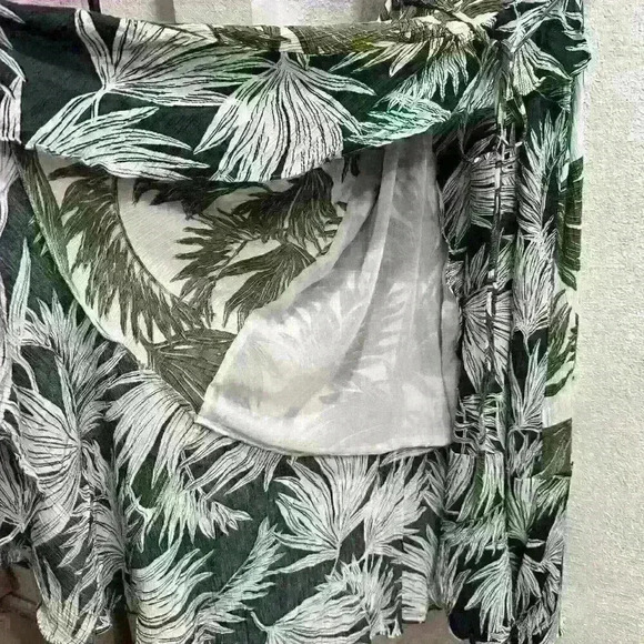 1. State tropical print ruffle maxi wrap dress, Size Large - Picture 8 of 9